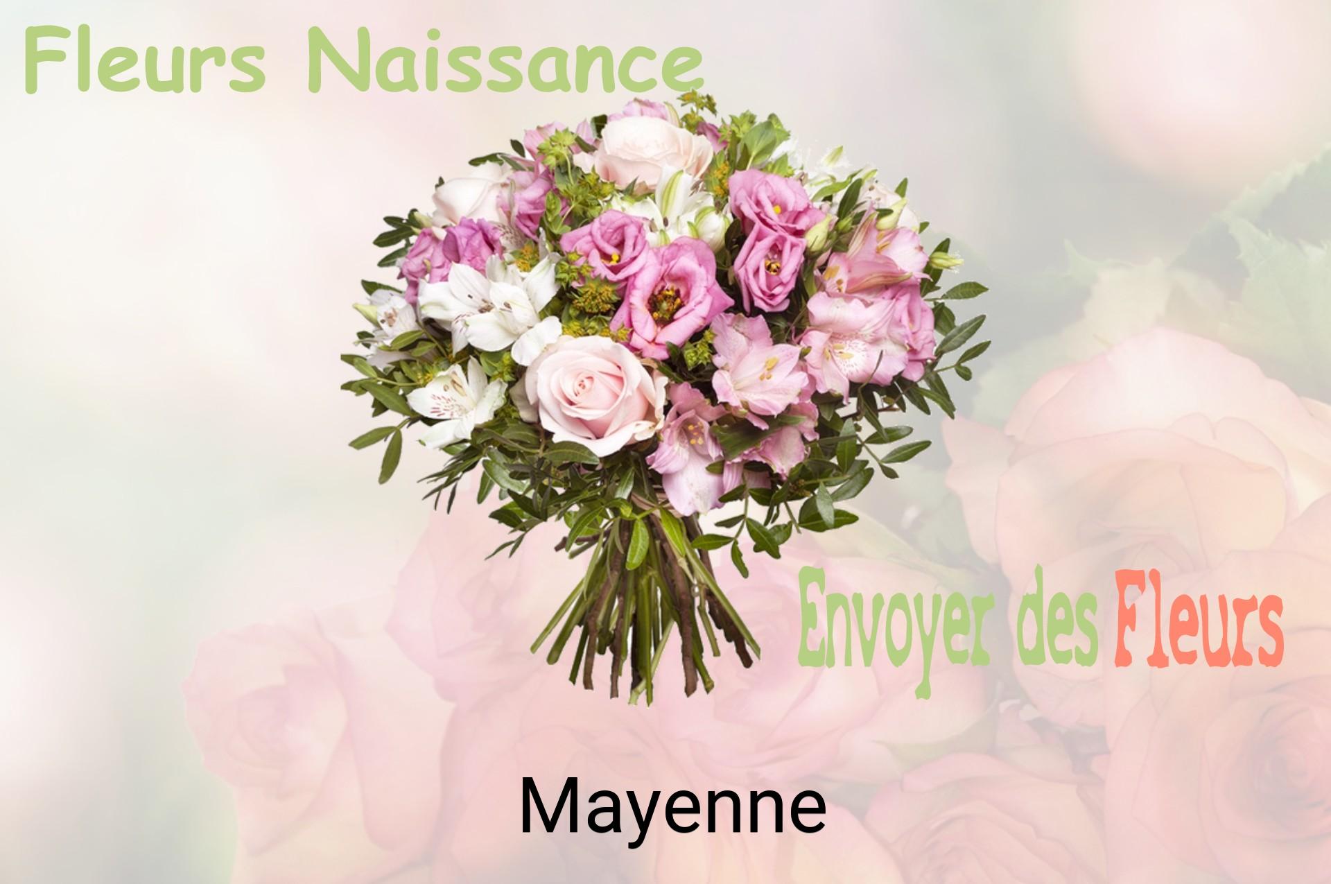 Bouquet de fleurs de naissance livré à Mayenne