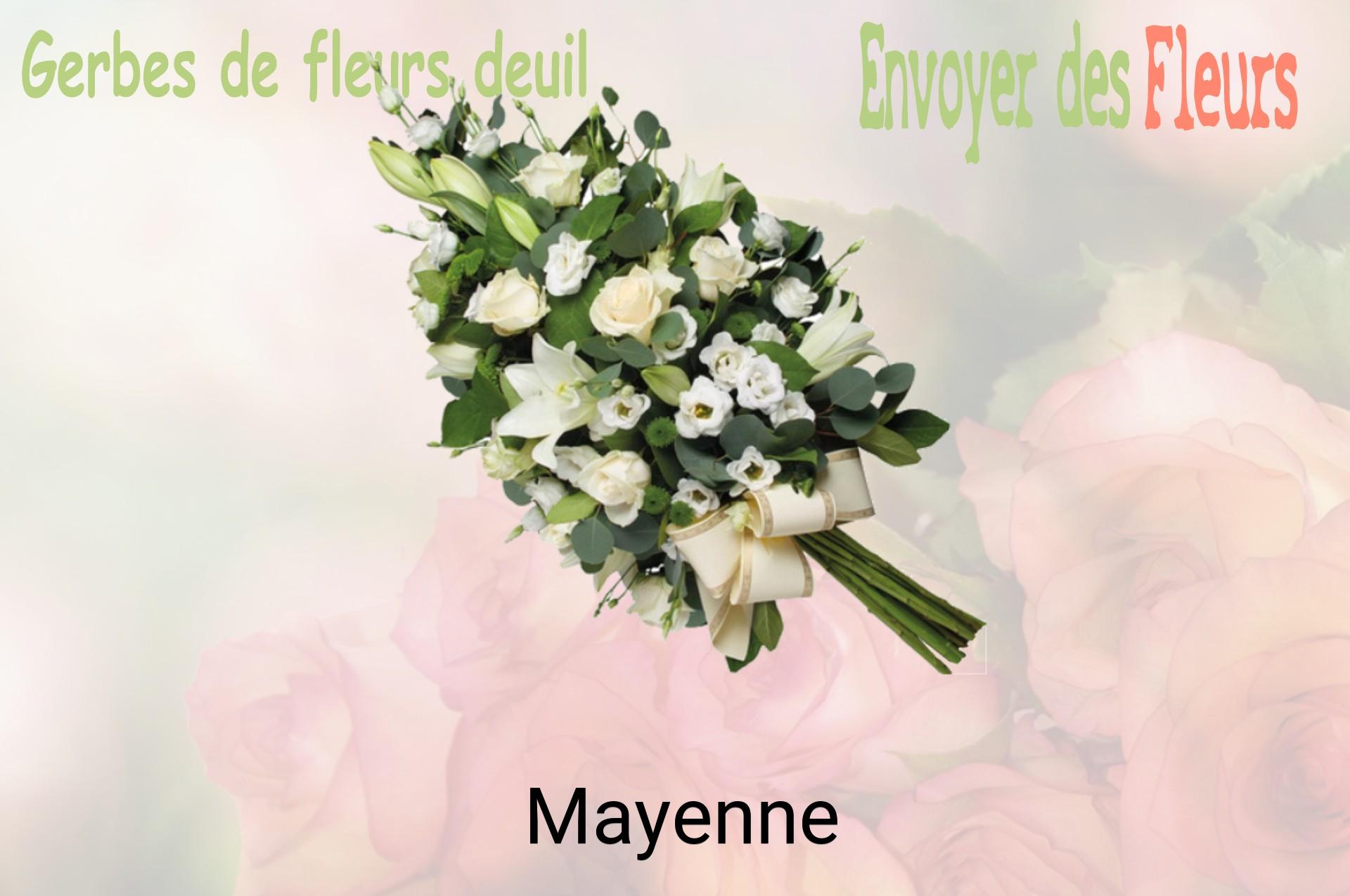 Gerbe de fleurs de deuil livrée à Mayenne